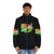 Spacemelon puffer jacket with kids character design and space-inspired graphics - men front