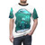 Stained glass inspired t-shirt featuring the Greek god Poseidon - men front