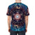 Sacred geometry Metatron's cube and merkabah design on a high-quality t-shirt - men back