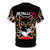 Fierce Feline's Heavy Metal Musing - Rockin' Cat T-shirt design featuring a metalhead cat with an electric guitar - Back