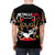 Fierce Feline's Heavy Metal Musing - Rockin' Cat T-shirt design featuring a metalhead cat with an electric guitar - men back