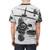 Vintage-style t-shirt featuring the Messerschmitt Bf 109K-4, a legendary World War II German fighter aircraft - men back