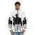 Grand Theft Auto inspired puffer jacket with retro gaming graphics - men front