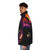 Cosmic puffer jacket featuring space and galaxy design - men side left