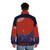 Zebes Puffer Jacket featuring Metroid inspired sci-fi design - men back