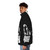 Grand Theft Auto V themed puffer jacket with iconic game logo and graphics - men side left