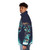 Cosmic Grind Space Puffer Jacket featuring a surreal, neon-lit space-inspired design - men side left