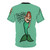 Mermaid-inspired t-shirt with a whimsical design featuring a mermaid smoking seaweed - Back