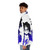 Gradient Static Shock Puffer Jacket with lightning bolt design - men side left