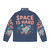 Space Force Netflix Fan Art Puffer Jacket with quote "Space Is Hard" - Back
