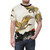 Stylish t-shirt featuring an artistic all-over-print design with elegant cranes in flight against a nature landscape - men front