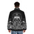 Satanic gothic lucifer puffer jacket with occult symbols and dark esoteric design - men back