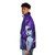 Purple puffer jacket with goth-inspired design - men side left