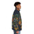 Space Battleship Yamato 2199 inspired puffer jacket with vintage anime design - men side right