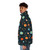 Cute and cozy space-themed puffer jacket for children - men side left