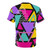 Retro Memphis pattern abstract vector background graphic on a t-shirt - Back