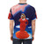 Retro pink flamingos inspired all-over print t-shirt with a funny movie meme design - men back