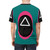 Stylized t-shirt design featuring the iconic triangle soldier from the hit Netflix series Squid Game - men back