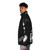 A colorblock puffer jacket with a musical and urban-inspired design - men side left