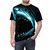 Graphic t-shirt design featuring a menacing megalodon, an ancient and massive prehistoric shark - men front