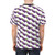 Person wearing a t-shirt featuring a colorful eggplant or aubergine emoji design. - men back