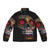 Goli multicolored skull puffer jacket with day of the dead inspired design