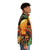 Octopus puffer jacket with tribal tentacle design - men side right