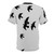 Black t-shirt with a design featuring birds in flight against a black background - Back
