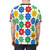 Vibrant spring floral retro pattern design on a t-shirt - men back