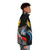 Vintage Goldorak Grendizer Puffer Jacket featuring retro anime mecha design - men side right