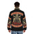 Puffer jacket for motorcycle enthusiasts with Sons of Arthritis Ibuprofen Chapter design - men back