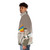 Judy Garland inspired puffer jacket with Somewhere Over the Rainbow design - men side left