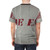 Conceptual art t-shirt with text and graphic design inspired by the work of artist Ed Ruscha - men back
