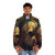 Masquerade Puffer Jacket with Vampiric and Occult Imagery - men front