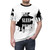 Minimalist black and white graphic tee with "Eat Sleep Practice Repeat" design for piano players and musicians - men front
