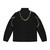 Stylish gold puffer jacket with gold chain detailing - Back