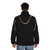 Gold Chain Puffer Jacket, Hip Hop Fashion Apparel - men back
