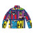 Teen Titans superhero puffer jacket with character designs