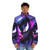 Symbiote puffer jacket with venom and carnage inspired design - men front