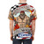 Borderlands-inspired explosion graphic t-shirt featuring Mister Torgue, Mad Moxxi, and Tiny Tina - men back