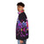 Spyro inspired chibi dragon puffer jacket with cute dragon design - men side left