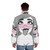 Snuffgasm anime-style puffer jacket in a warm, winter design - men back
