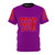A t-shirt featuring a retro-style glitch texture design inspired by popular video games.