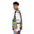 Steve Aoki inspired EDM puffer jacket with bold graphic design - men side left
