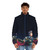 Starry night puffer jacket featuring Marth from the Fire Emblem series - men front