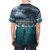 Stylish spearfishing t-shirt with artistic underwater design - men back