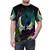 Colorful graphic t-shirt featuring a hellspawn inspired design in a disco style - men front