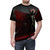 A dark fantasy t-shirt design featuring a supernatural comic book-inspired character - men front