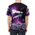 Retro space-themed graphic t-shirt with an eagle design inspired by the 1970s TV series "Space: 1999" - men back
