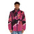 Glitch Catra Shera Princesses of Power Puffer Jacket featuring a vibrant glitch design - men front